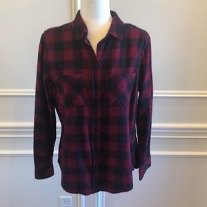 Ladies Plaid Flannel Shirt